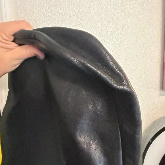 Salvatore Ferragamo Black Hobo Bag with Gold Accent - Picture 4 of 6